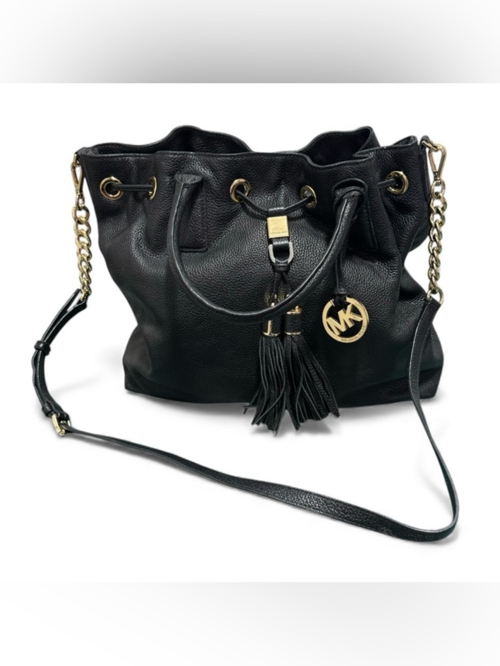 Michael Kors Camden Large Black Leather Hobo Bag